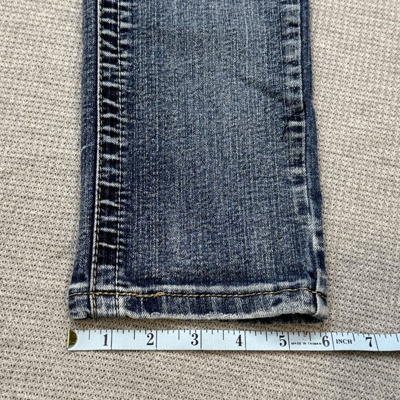 Reign Womens Blue Denim Skinny Leg Jeans Low Rise Stretch Pockets Size Curvy 3 - Picture 13 of 14
